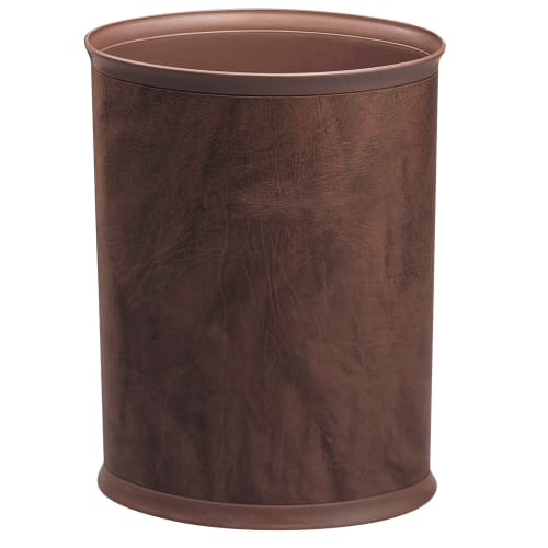Glamour Line, Ignition Resistant, 13 Quart Oval Wastebasket, Brown